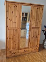 Kleiderschrank Kiefer Massivholz mit Spiegel 3-türig