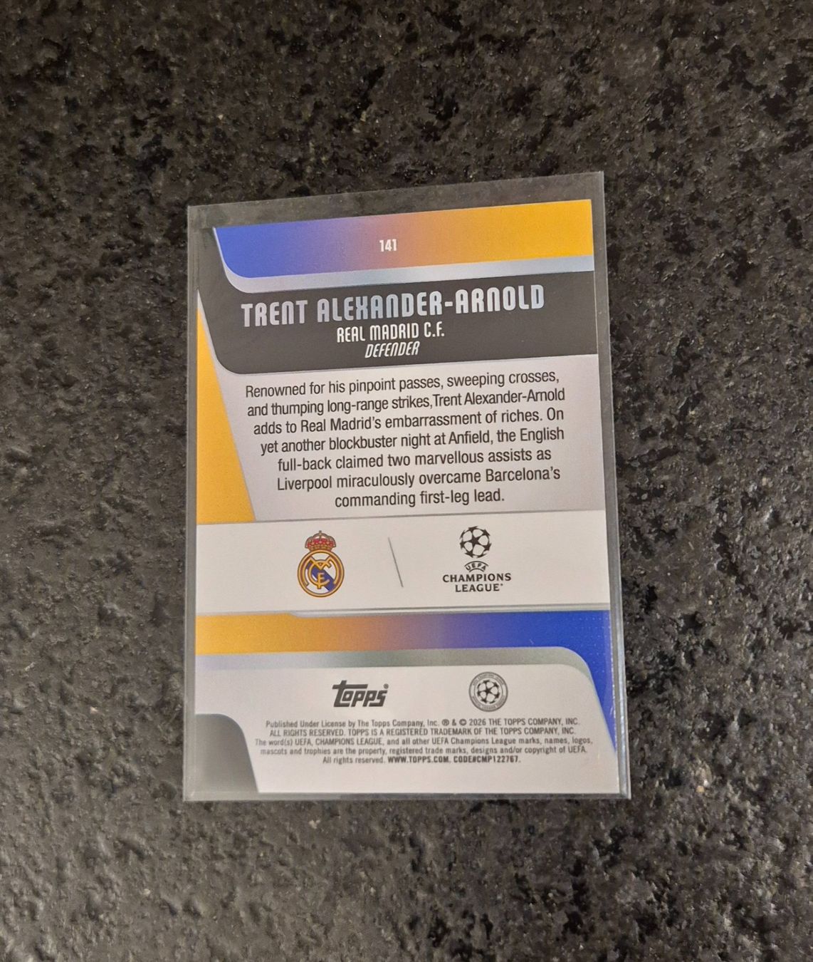 Topps Carte collezionabili: Trent Alexander-Arnold /10 - Real Madrid - Topps – Nuovo (secondo la descrizione) da Burg AG venduto da Danoe 1