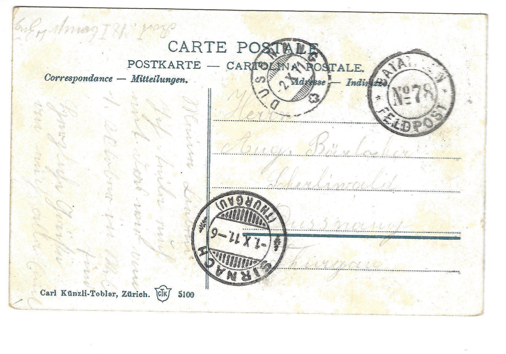 Cartoline postali: Feldpost Schweizer Armee Artillerie Dussnang – Usato da Frauenfeld venduto da Astra13 1