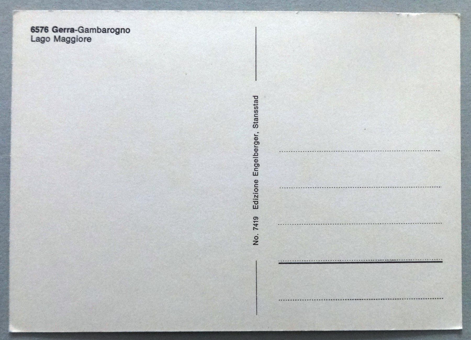 Ansichtskarten: Gerra-Gambarogno, Lago Maggiore – Gebraucht aus Fétigny von Billy2miny 1