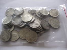 Lot de 419 pièces de 5-2-1 Fr -0,50 Fr en argent  Voir descr