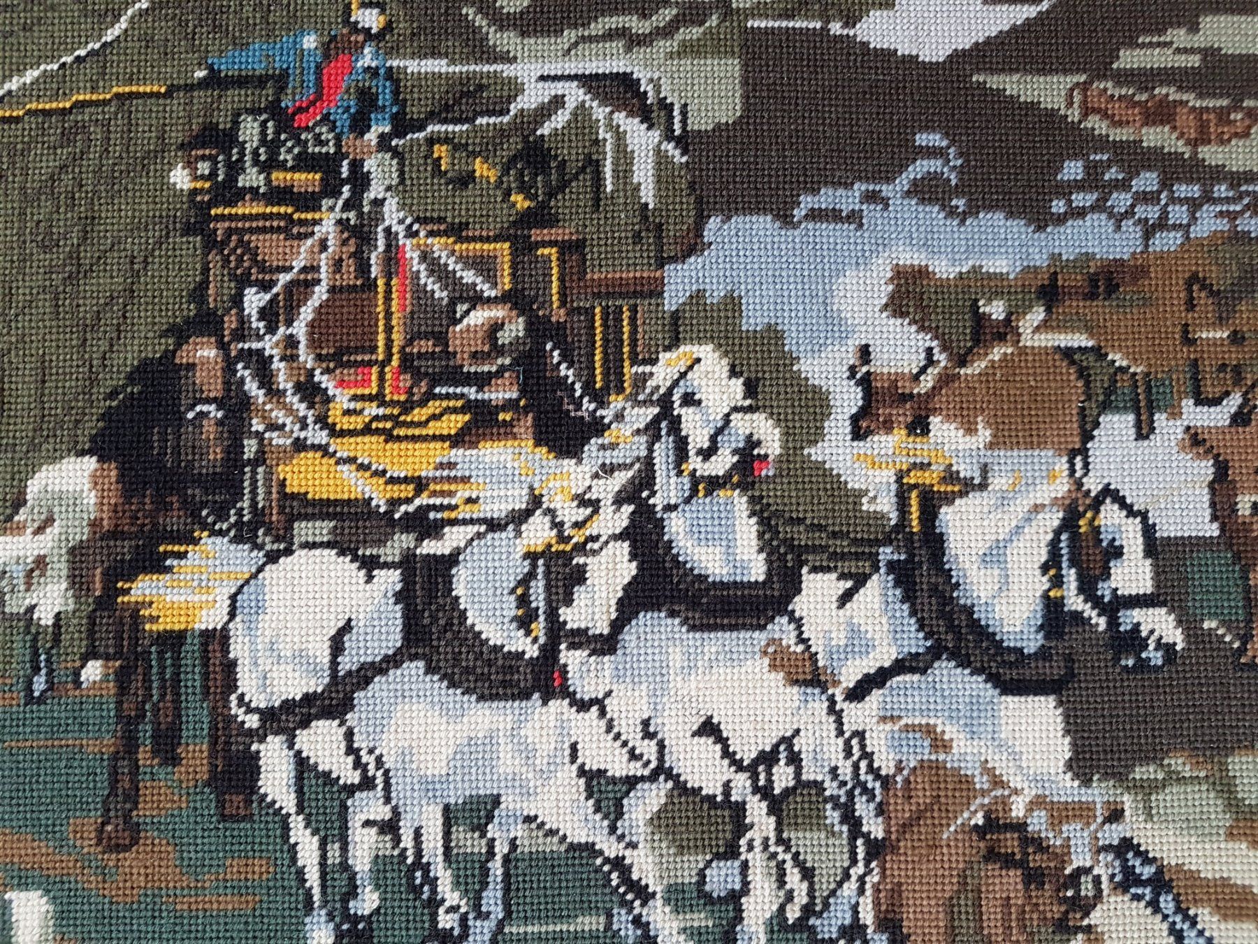 Foto & Immagini: GOBELINBILD GOTTHARDPOST MIT HOLZRAHMEN – Usato da Sax venduto da spazieren 5