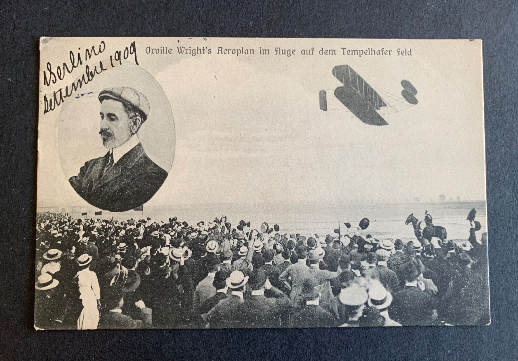 Cartoline postali: Interessante Postkarte 1909 Wright Flugzeug in Berlin – Usato da Bern venduto da Artbrokerswitzerland