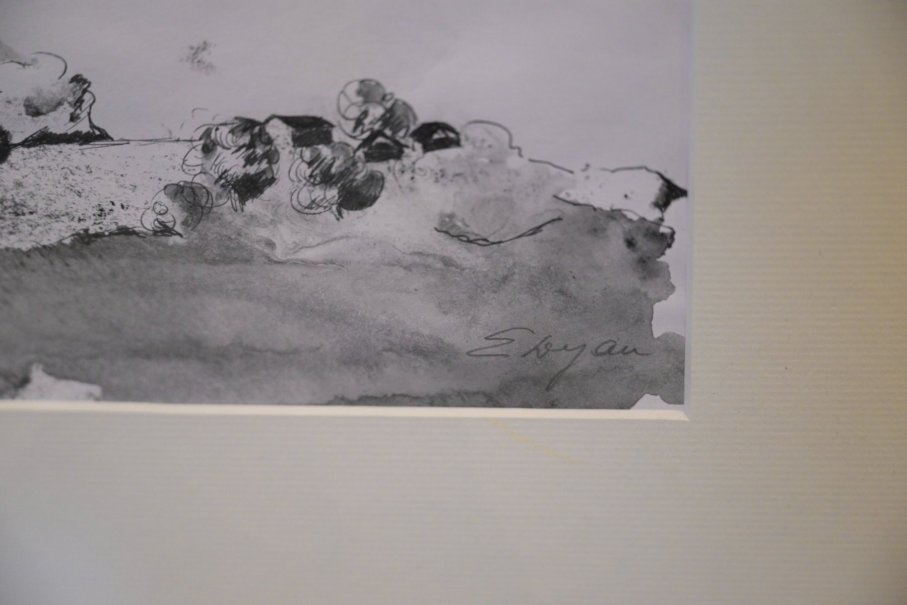 Dipinti: Abstraktes Aquarell schwarz/weiss – Usato da Eschenbach SG venduto da MarThu 2
