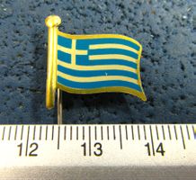 GRIECHENLAND HELLAS FLAGGE ANSTECKNADEL VINTAGE