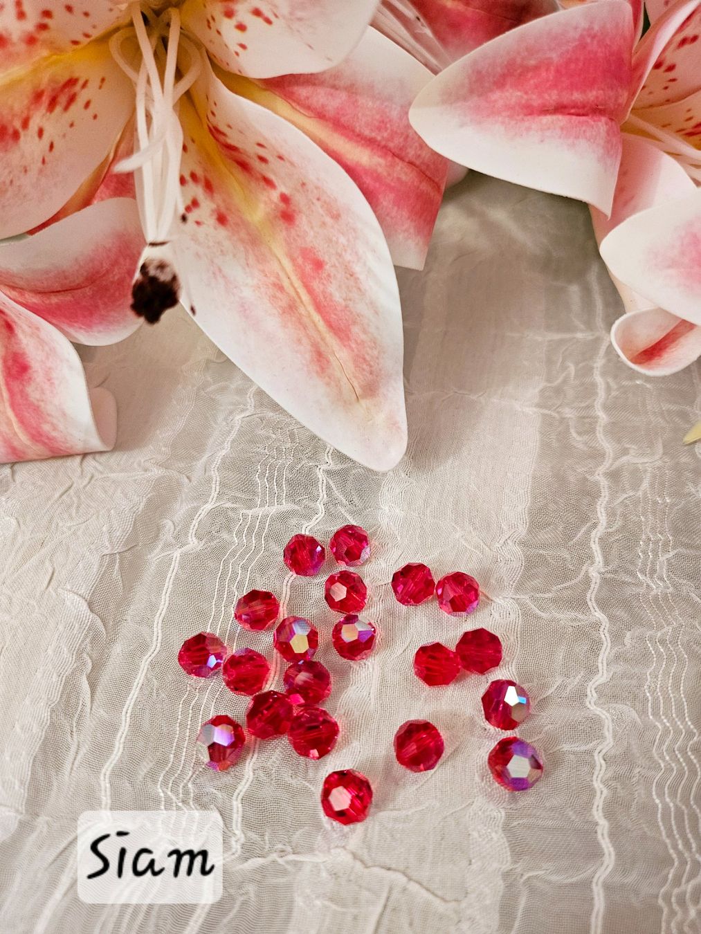 Perle (finte): Swarovski Perlen 8 mm 20 Stück Siam – Nuovo e nell'imballaggio originale da Dietikon venduto da Eleda