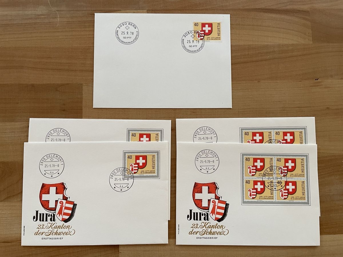 Tous les timbres: Ersttagsbriefe von 23. Kanton Jura – D'occasion à Rümlang par euqinom16 1