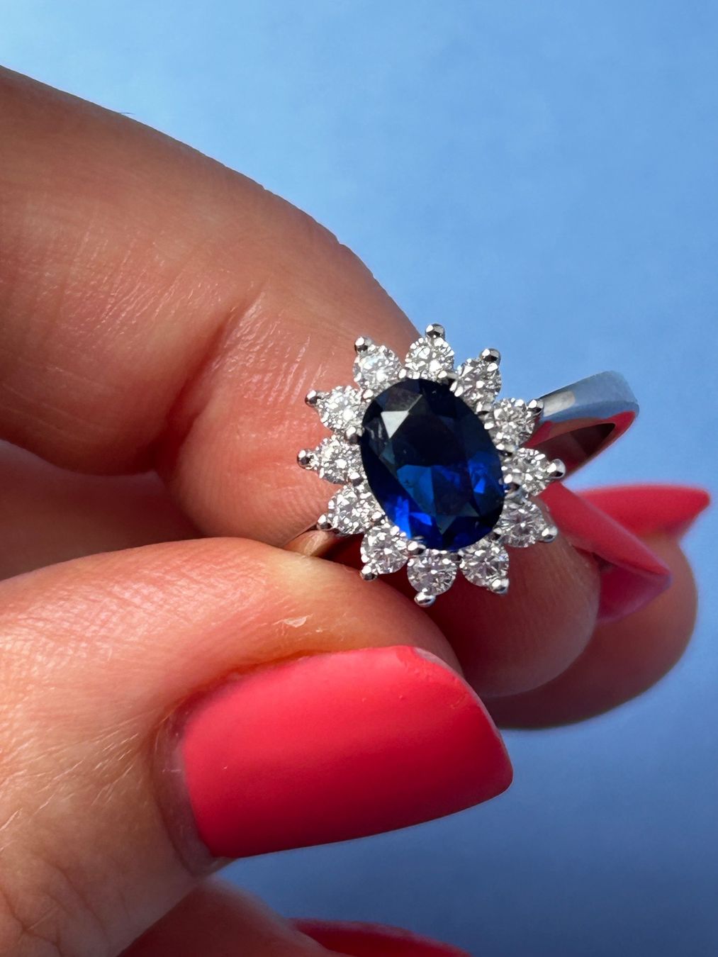 Bagues: Silberring Blue Flower festlich (55) – D'occasion à Dittingen par Bijoubelle