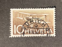 Schweiz 1944 Flugpost 10 Vollstempel ZÜRICH 9 4.XI.44