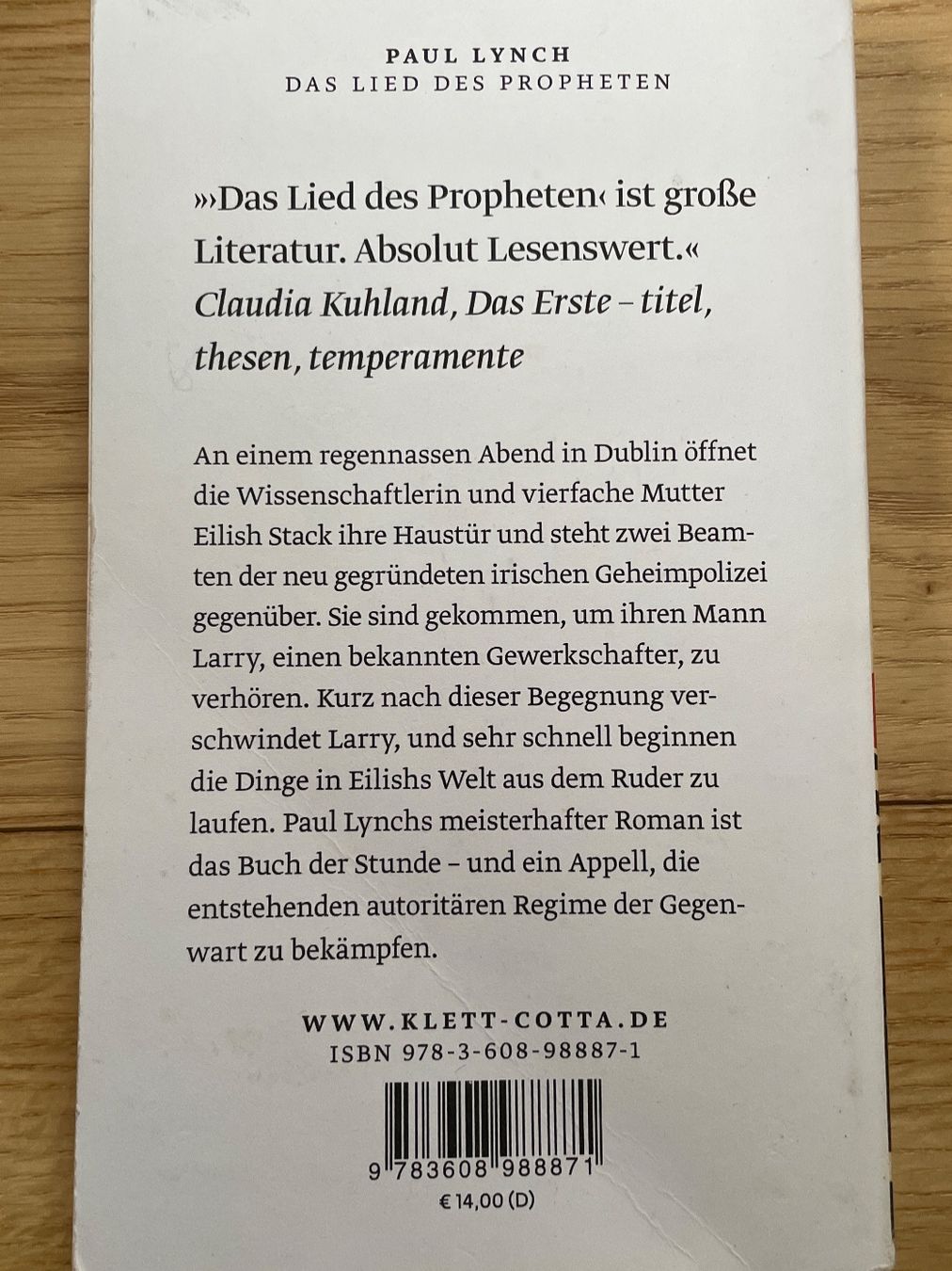 Libri: Das Lied des Propheten by Paul Lynch – Usato da Steinhausen venduto da eli_q2ng 1