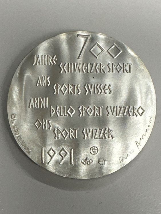 Medaille Eidg. Schützenfest Winterthur 1895 Silber (Neu (gemäss