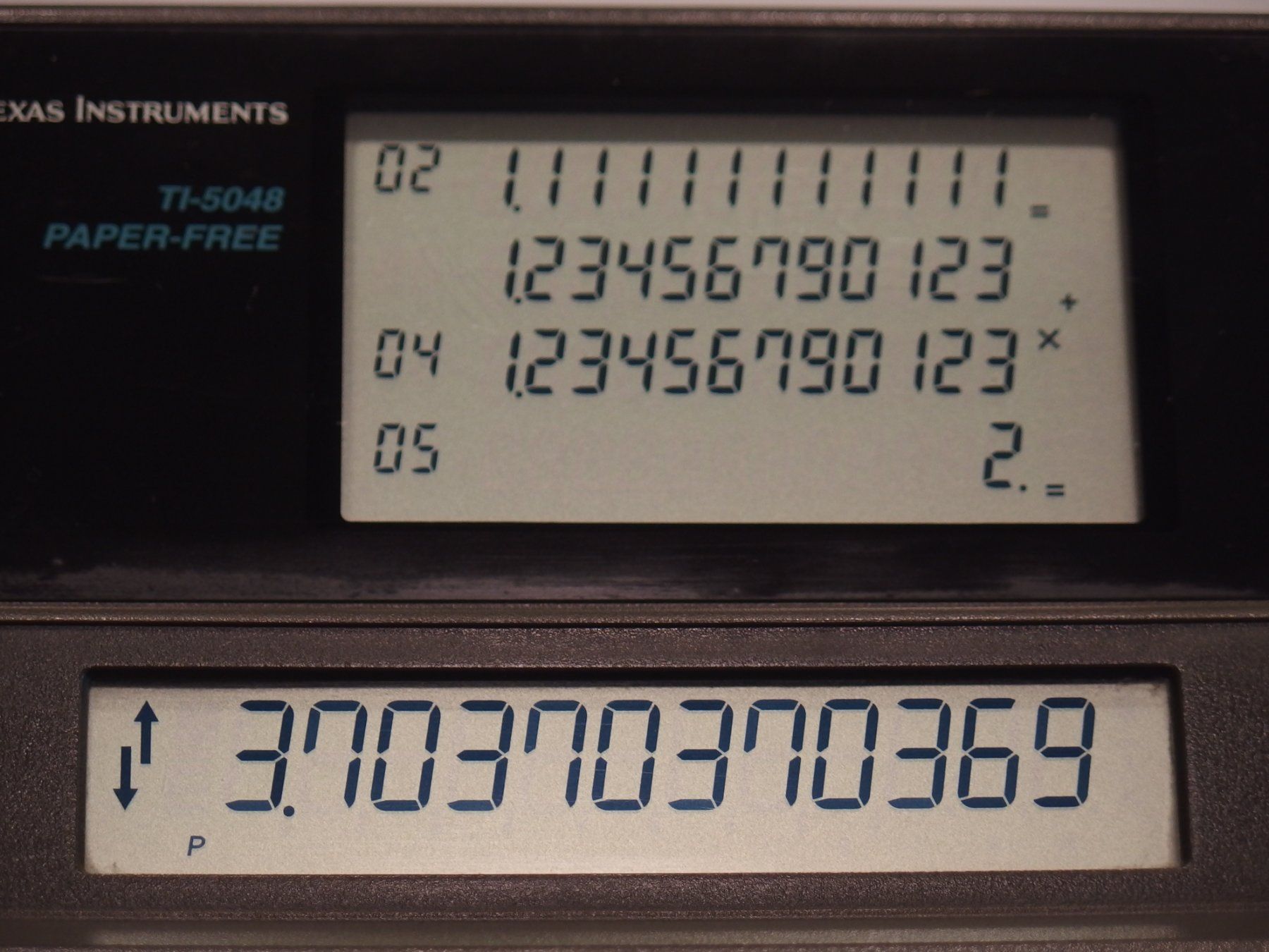 Texas Instruments Calcolatrici tascabili: Texas Instruments TI-5048 Paper-Free Taschenrechner – Usato da Gwatt (Thun) venduto da Nocturnal_99