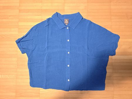 Bluse von Manor, Grösse 36, Kurzarm, Blau, nie getragen