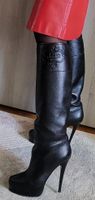 Bottes hautes à plateforme en cuir Sebastian. Pointure 38.