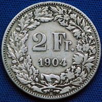 Silberner 2.- Jg. 1904, Rar