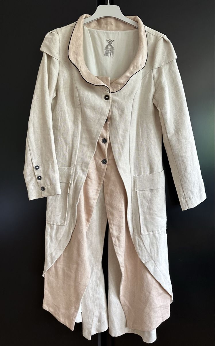 Jayko Giacche: Veste Jayko, taille 38, lin, beige et rosé – Nuovo (secondo la descrizione) da St-Saphorin-Morges venduto da mac_7tvq