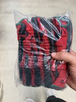 Arbeitshandschuhe rot schwarz neu, 5 Paare