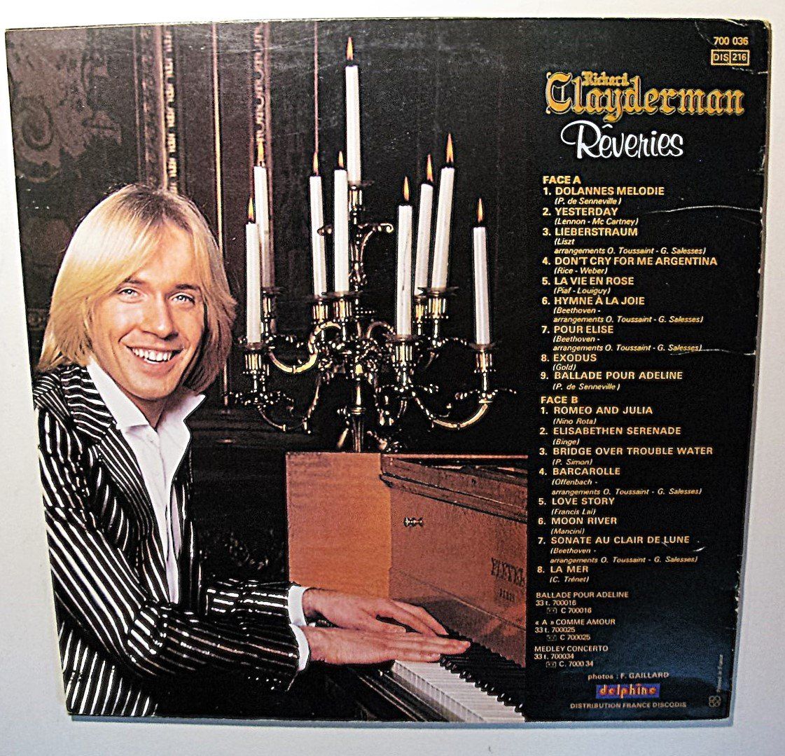 Dischi in vinile: RICHARD CLAYDERMAN "Rêveries" LP IN VG++/EX – Usato da Monthey venduto da Pingmub 2