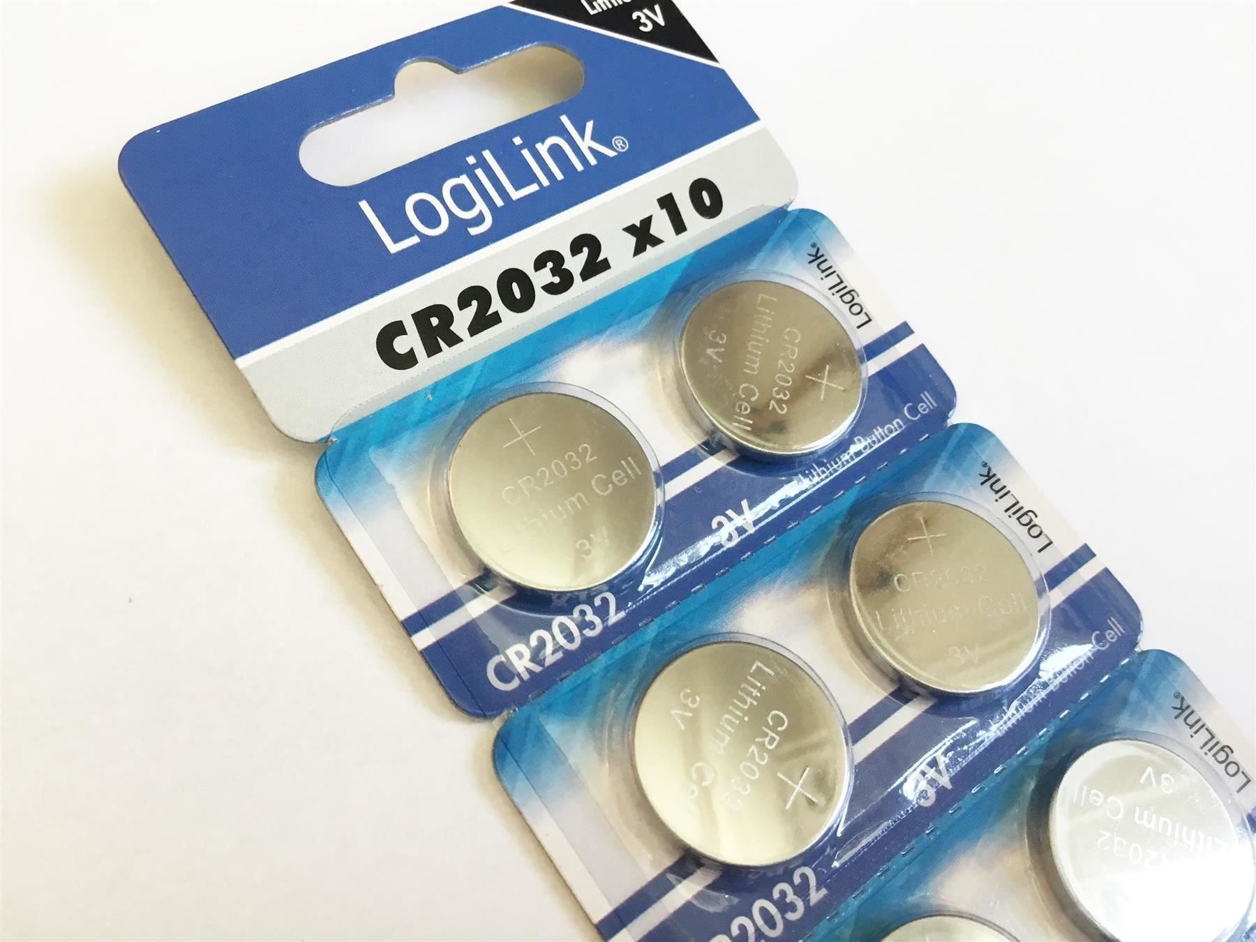 Caricatori & Batterie: Knopfzellen 10er-Pack, CR2032 LogiLink – Nuovo e nell'imballaggio originale da St. Gallen venduto da cointec 6