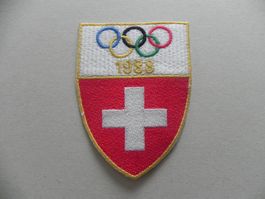 Olympia Olympiade Abzeichen gestickt Schweiz Jahr 1988 Seoul