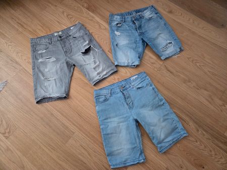 3x coole Jeans-Shorts, M/32 slim fit (Review, H&M)