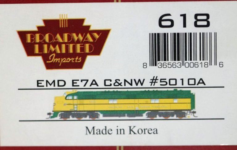 Broadway Modellini di ferrovie: Broadway Ltd H0: EMD E7A C&NW #5010A, mit Sound/DC/DCC – Nuovo e nell'imballaggio originale da Brüttisellen venduto da Rentner44zh 9