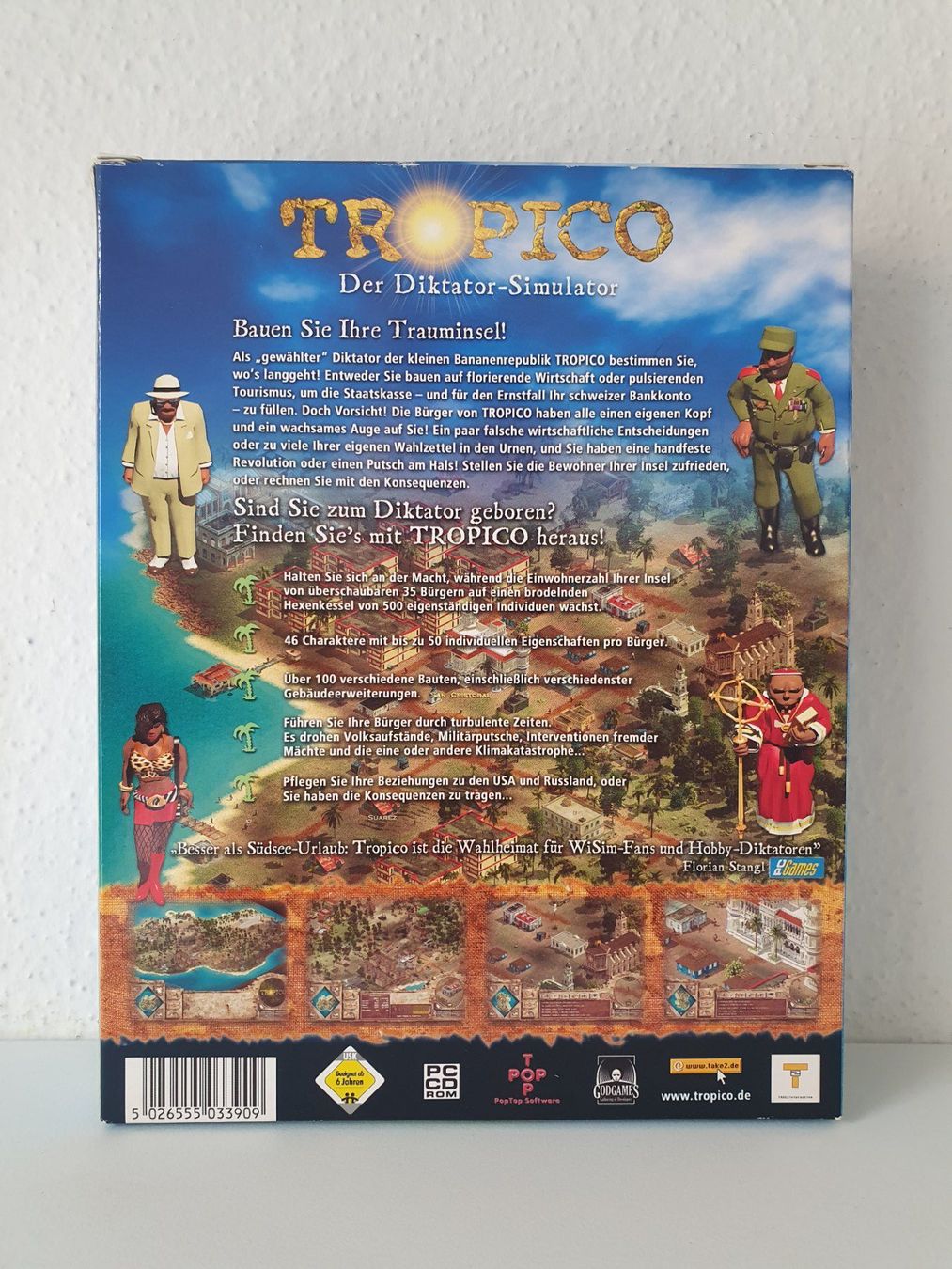 Giochi: PC Game Tropico (2001) Big Box Deutsch – Usato da Greifensee venduto da perfectioN88 2