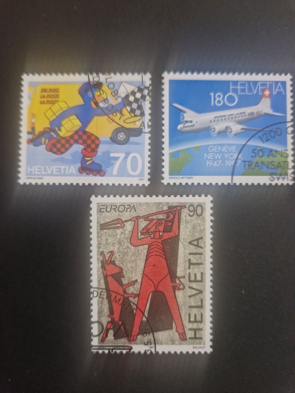 Tutti i francobolli: N° 913 + 918 + 919 gestempelt – Usato da Bouveret venduto da hckoala