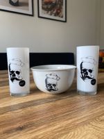 2x Totetnkopfgläser + 1x Schale/ Zauber Werk