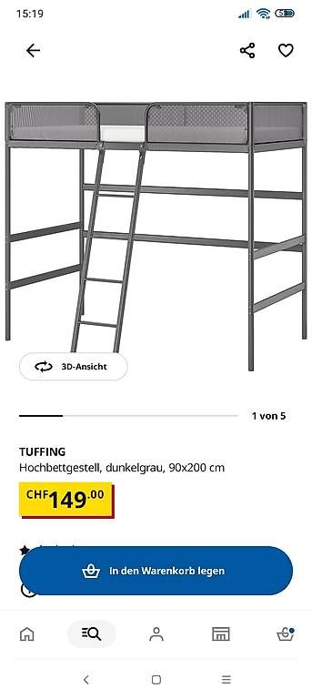 Betten: Hochbett aus Metall – Gebraucht aus Oberburg von SperiSperu 1