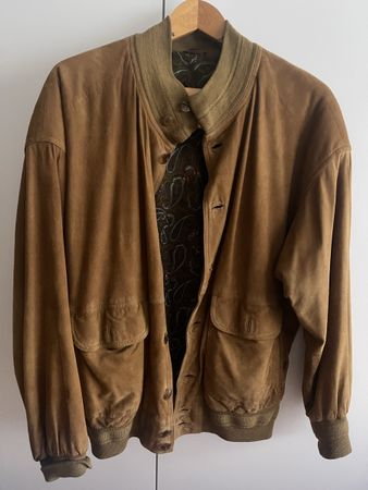 Herren Wildlederjacke braun mit Innenfutter gebraucht