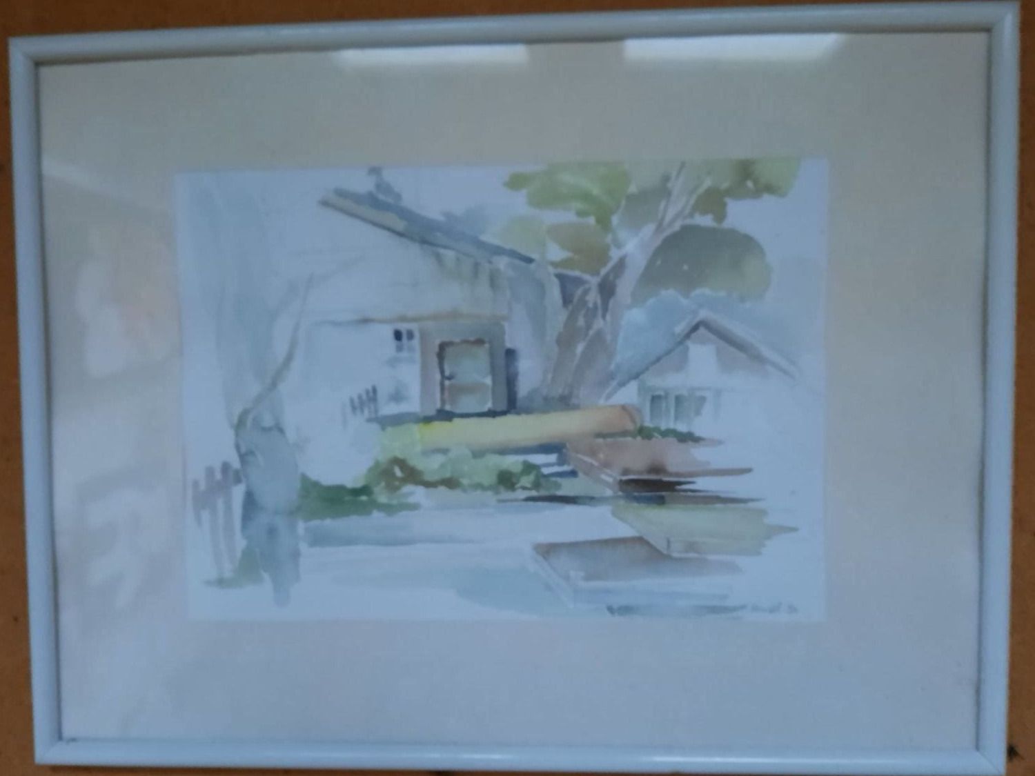 Dipinti: Aquarell Haus Original Gemälde Wandbild – Usato da Berneck venduto da Hansi_Muenz 1