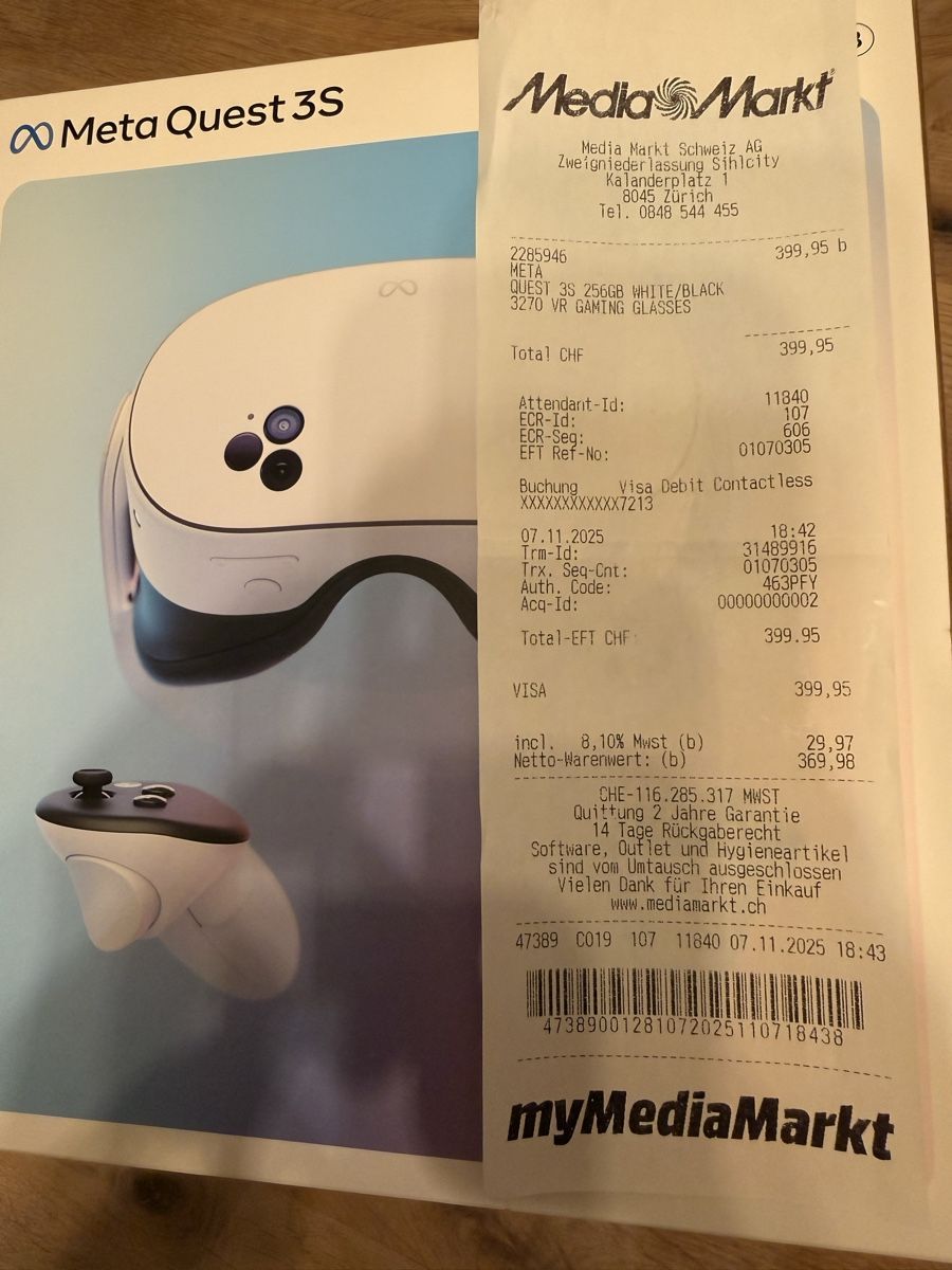 Meta Casque VR: Meta Quest 3S  VR 256GB – D'occasion à Klingnau par amr_tgq7 1