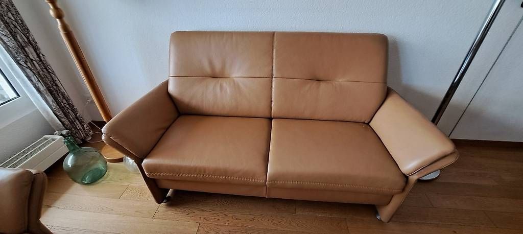 Sofas: Leder Sofa braun – Neu (gemäss Beschreibung) aus Biberist von Mpilot 1