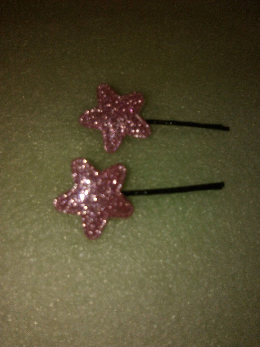 Accessori per capelli: HAARSCHMUCK,,,2 STERNEN,,,,,HELLROSENROT,,,GLITZER – Nuovo (secondo la descrizione) da Basel venduto da bijoutrie_4 6