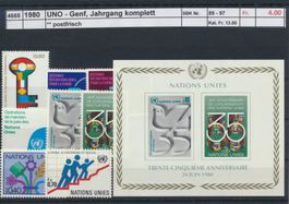 1980 UNO - Genf, Jahrgang komplett, ** postfrisch