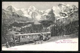 Blick von der Mürrenbahn auf Eiger, M