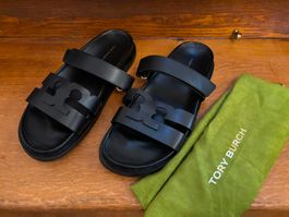 Neue Tory Burch Schwarz Grösse 40 1/2 Leder