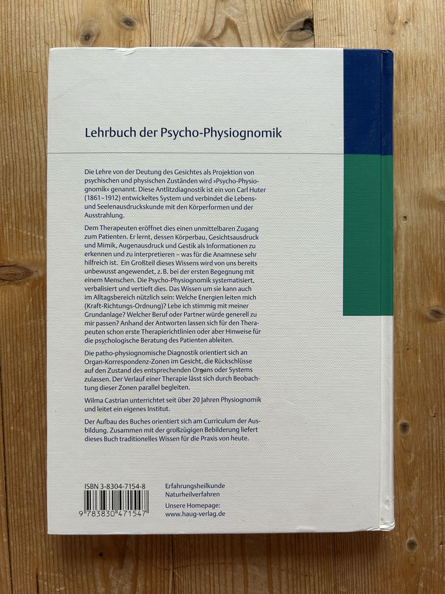 Libri: Lehrbuch der Psycho-Physiognomik, Antlitzdiagnostik – Usato da Himmelried venduto da rasmus67 1