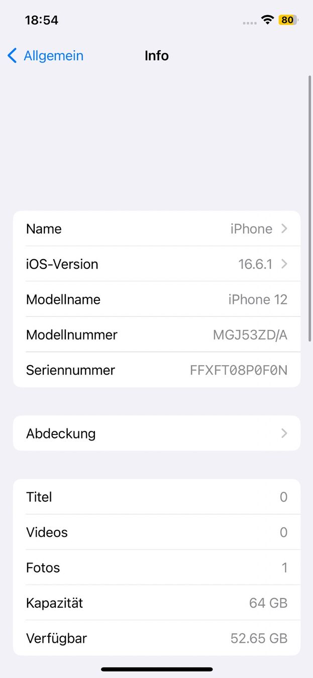 Apple Telefoni cellulari / Smartphones: iPhone 12; 64GB; 85% Akkuzustand – Usato da Schaffhausen venduto da luc_gtg7 5