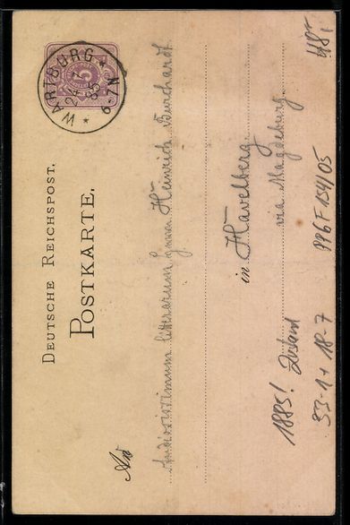 Cancelleria postale: Vorläufer-Lithographie Ganzsache PP6F15 – Usato da Berlin venduto da bartko-reher 1