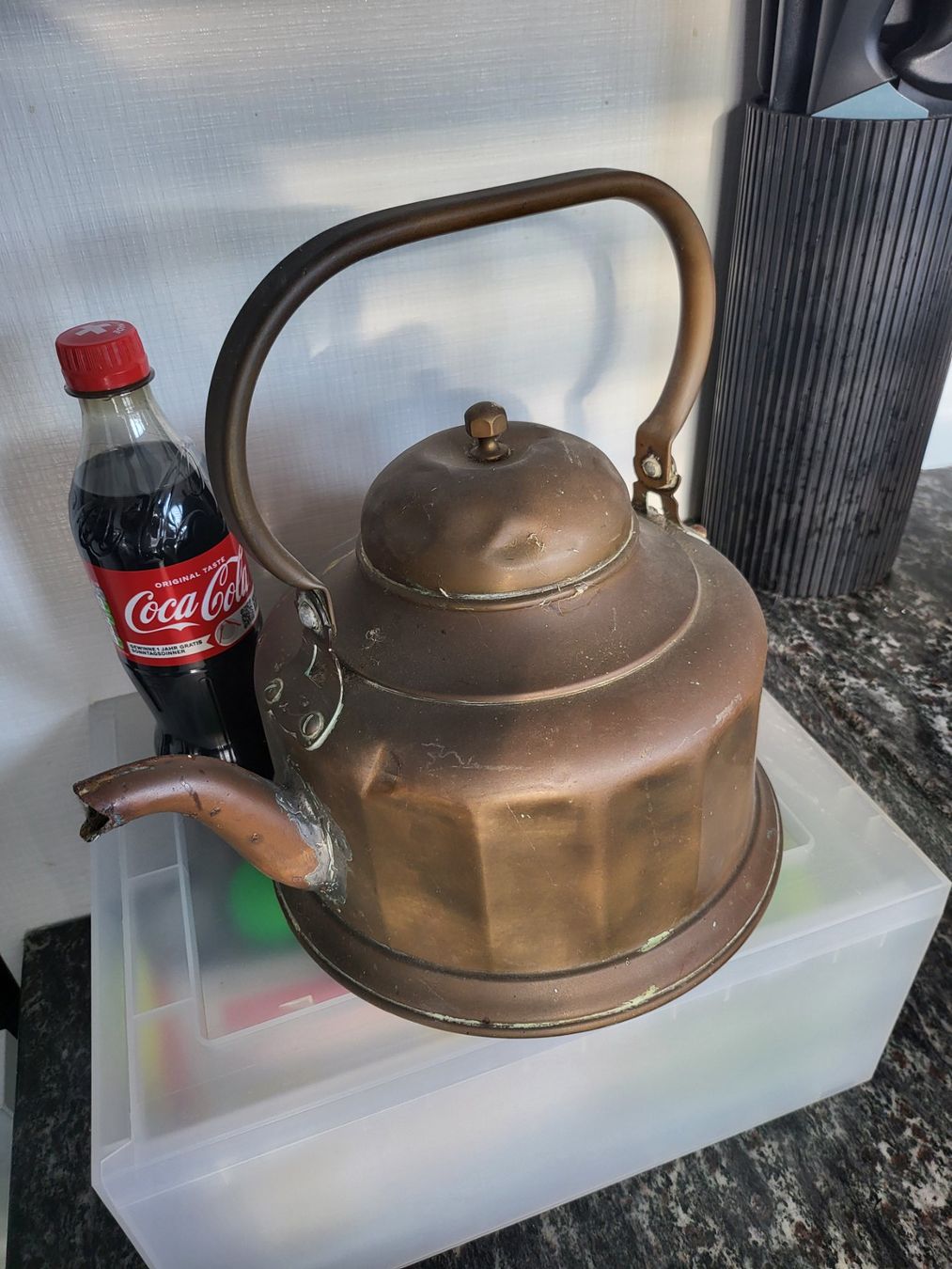 Töpfe: 3 Antique Copper kettles and a large cauldron – Gebraucht aus Zürich von mauritsve 5