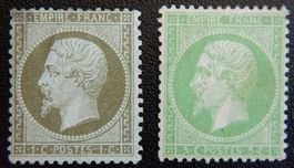 Frankreich Kat. 18-19 */(*) 1862 Kat. 280 Euro