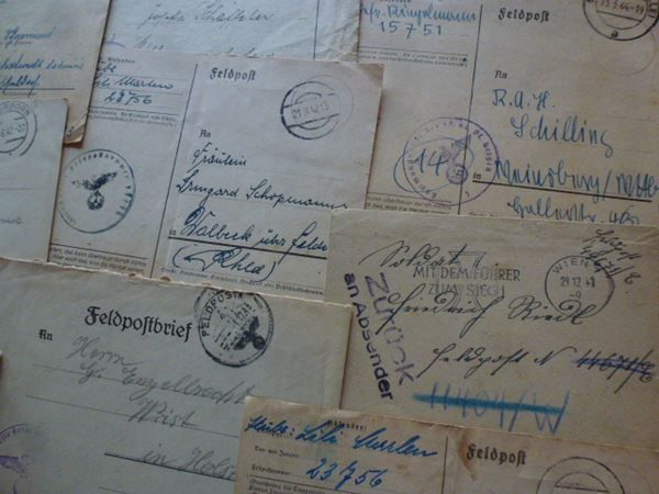 Tutti i francobolli: Lot ++ über 30 alte Belege Feldpost DR – Usato da Walkringen venduto da Casablanca777 6