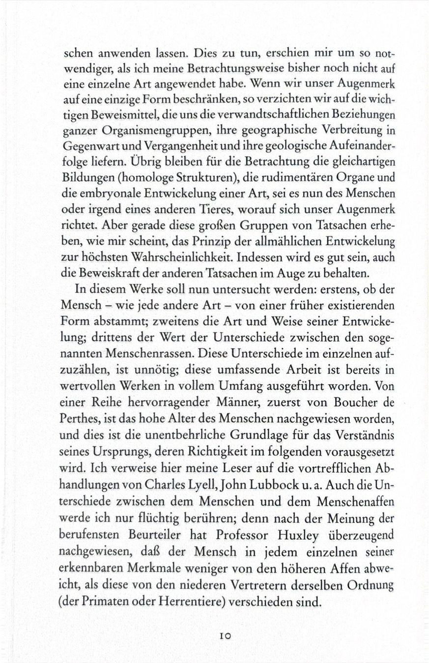 Libri: Darwin Charles, Die Abstammung des Menschen – Nuovo (secondo la descrizione) da Sarnen venduto da Livres 5
