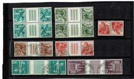 Briefmarken Schweiz Landschaftsbild er 1948, viererblocks