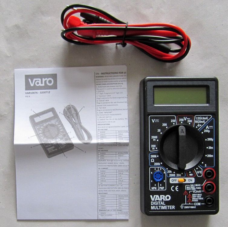 viele Meßbereiche VARO elektronisches Universalmessgerät Kaufen auf