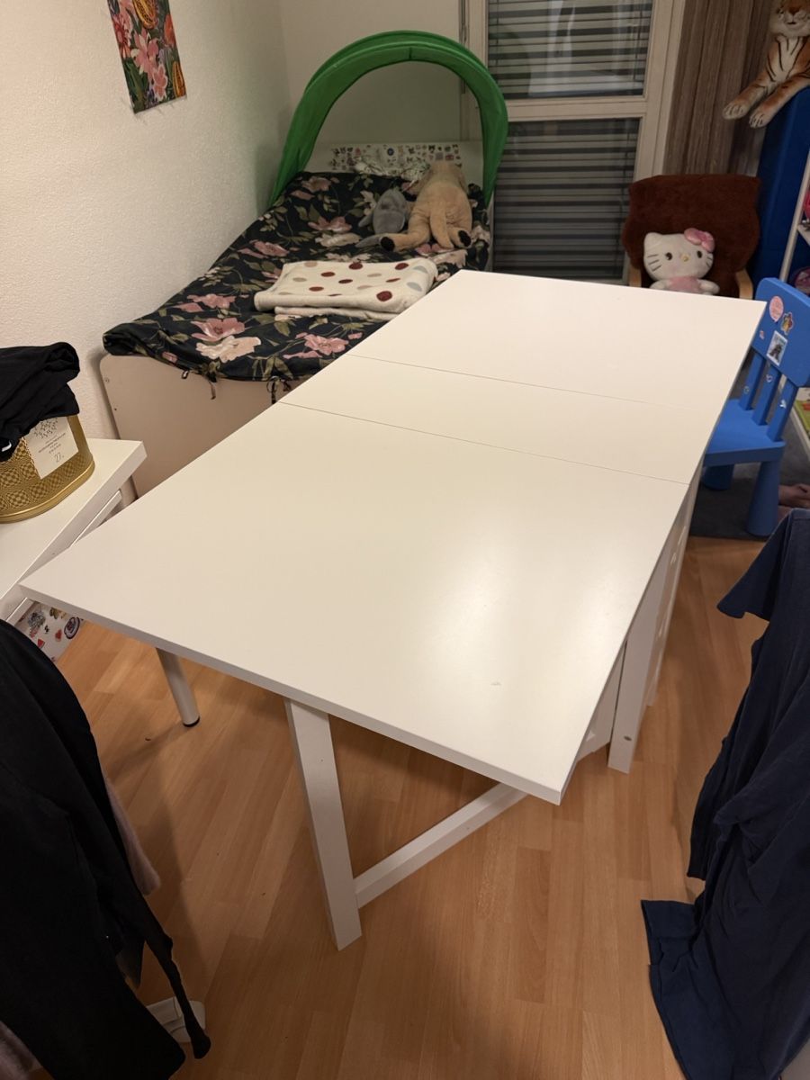 Tavoli: Ikea Norden Dining Table White Rectangular Good Condition – Usato da Buchs SG venduto da ayt_87vv