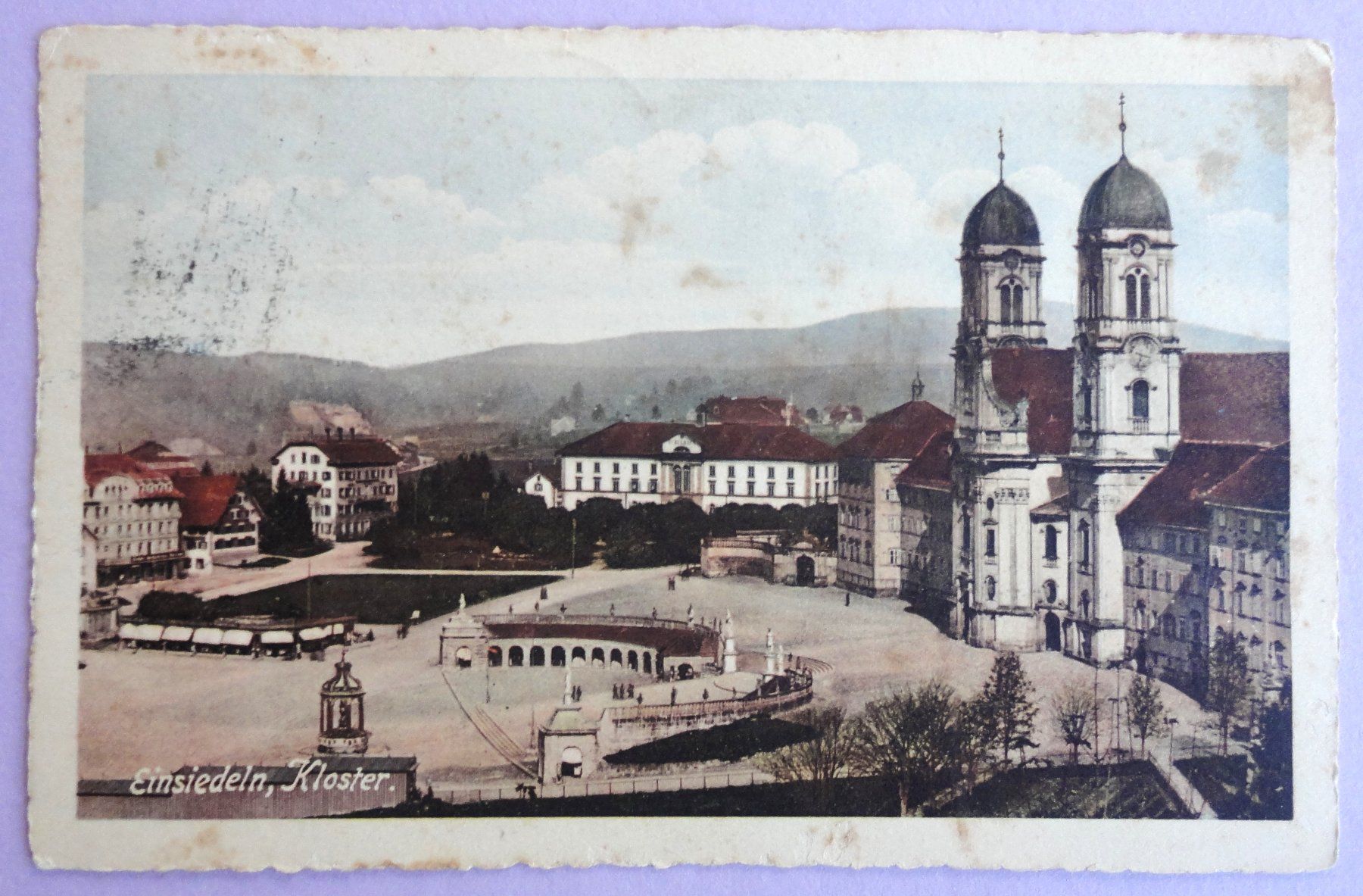 Ansichtskarten: Einsiedeln, Kloster – Defekt aus Fétigny von Billy2miny