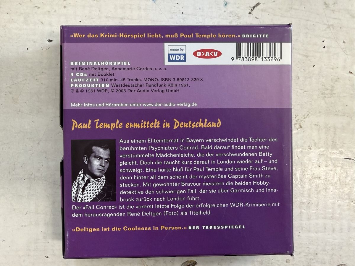 Livres audio: Paul Temple und der Fall Conrad – D'occasion à Dietikon par Buchantiqdietikon 1